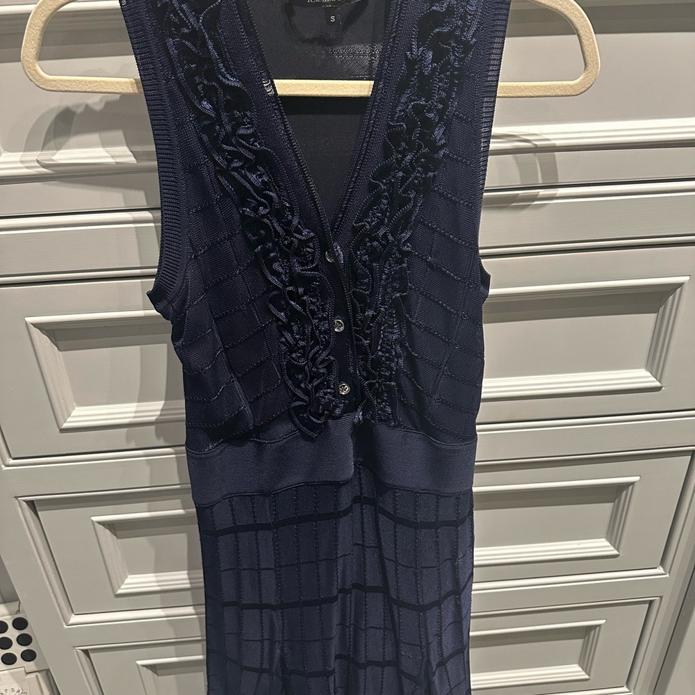 Navy Sleeveless Knit Dress